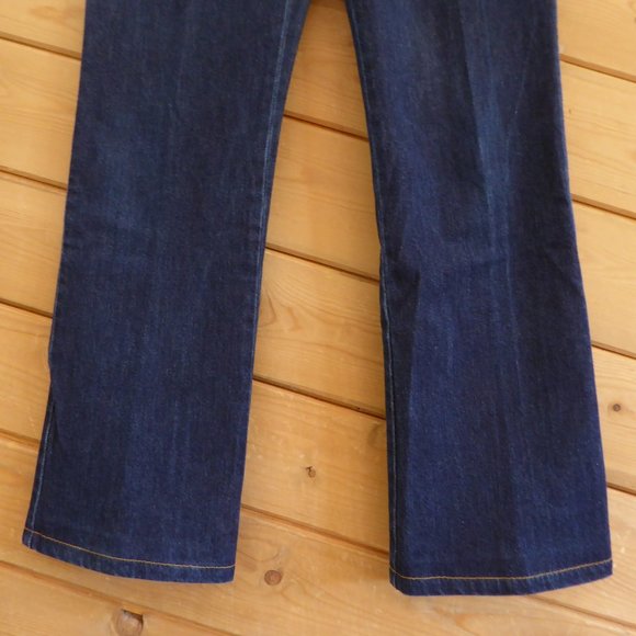 Moschino 26 Blue Vintage Mid-Rise Donna Jeans *Hemmed *Altered Straight Boot Cut - Picture 5 of 16
